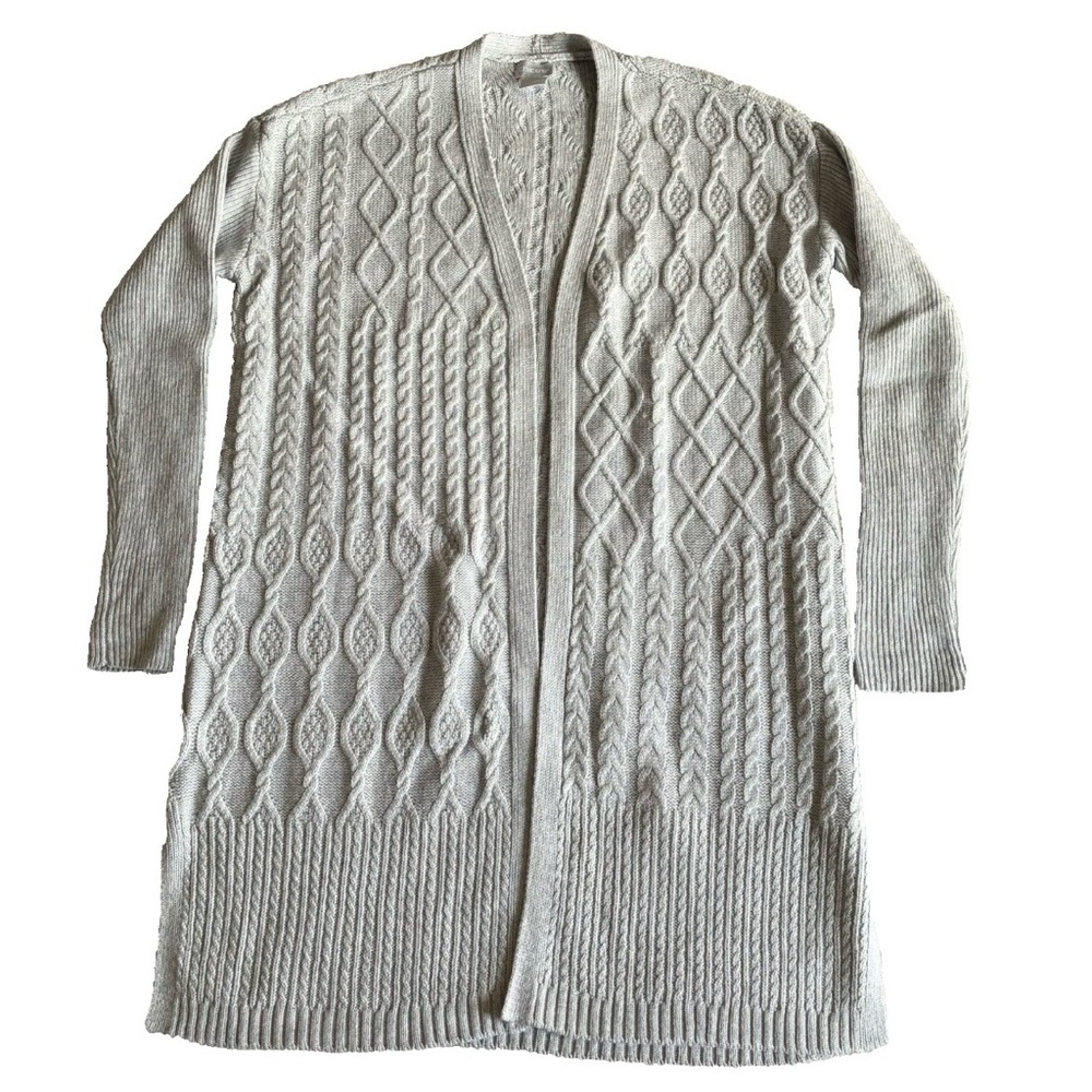 Chico’s Cashmere Wool Blend Long Knit Cardigan Size 0/Small